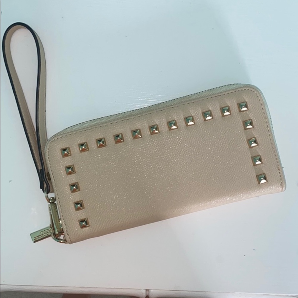 Studded Tan Wristlet